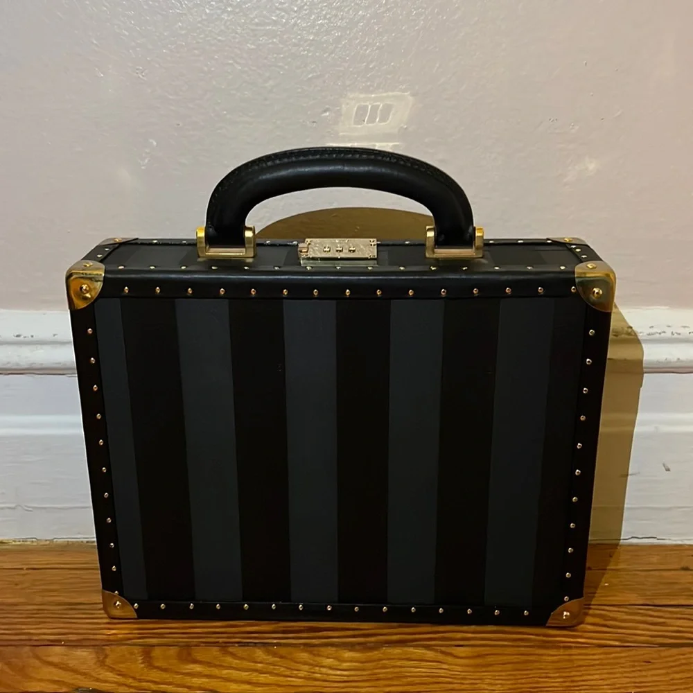 Fendi vintage unisex FF Pequin logo monogram trunk briefcase bag